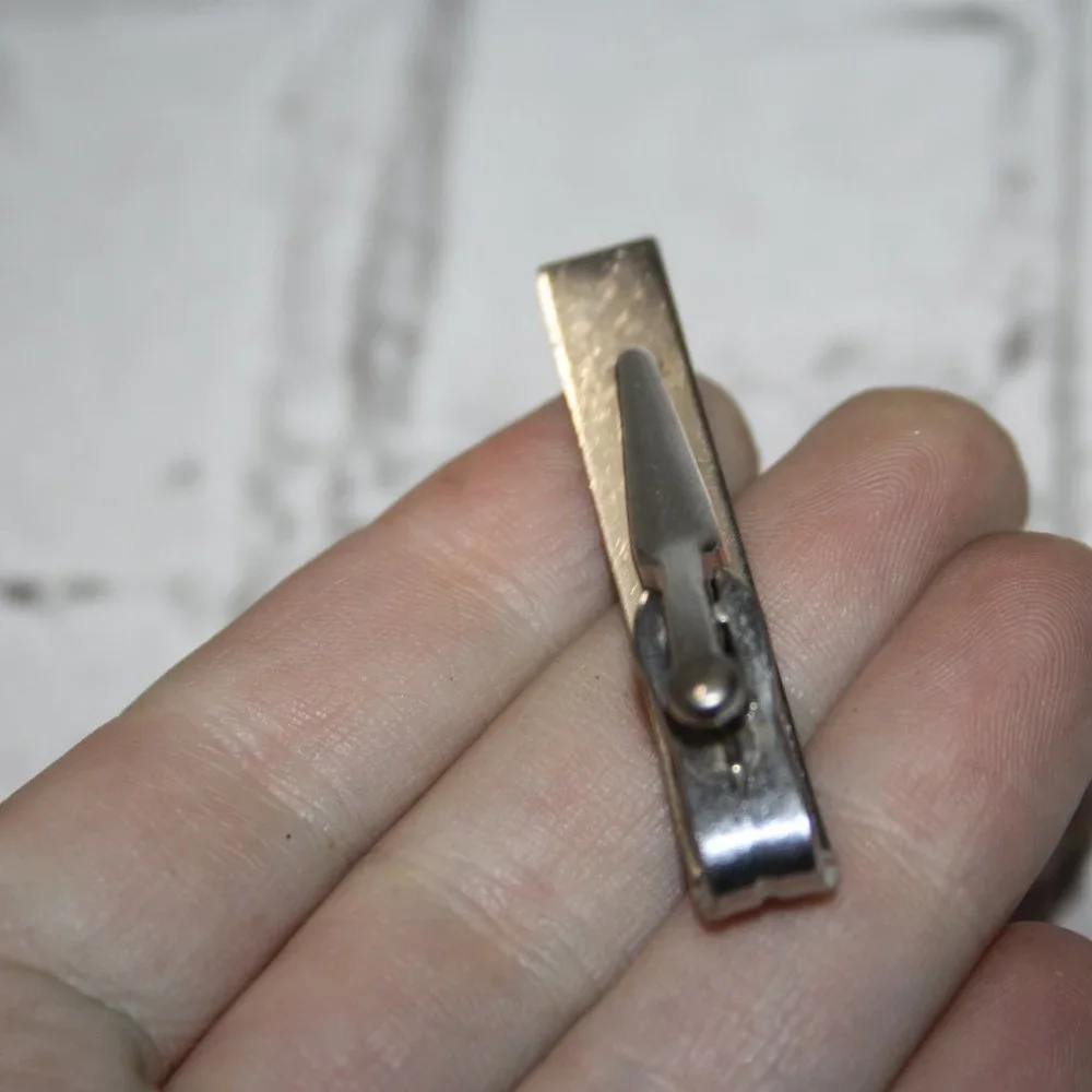 ⚫✨ Vintage Silver Tie Clip · 2